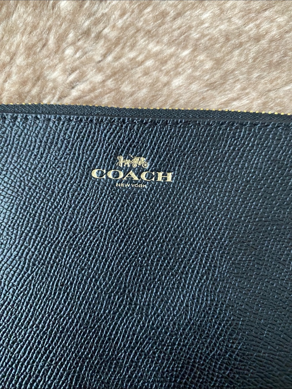Coach Black Leather Wristlet Clutch - Picture 2 of 9